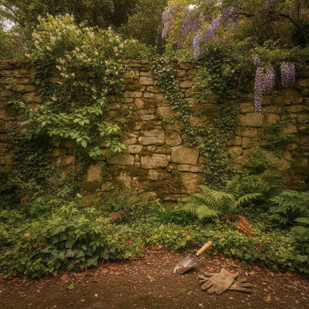 jardin clos murs anciens