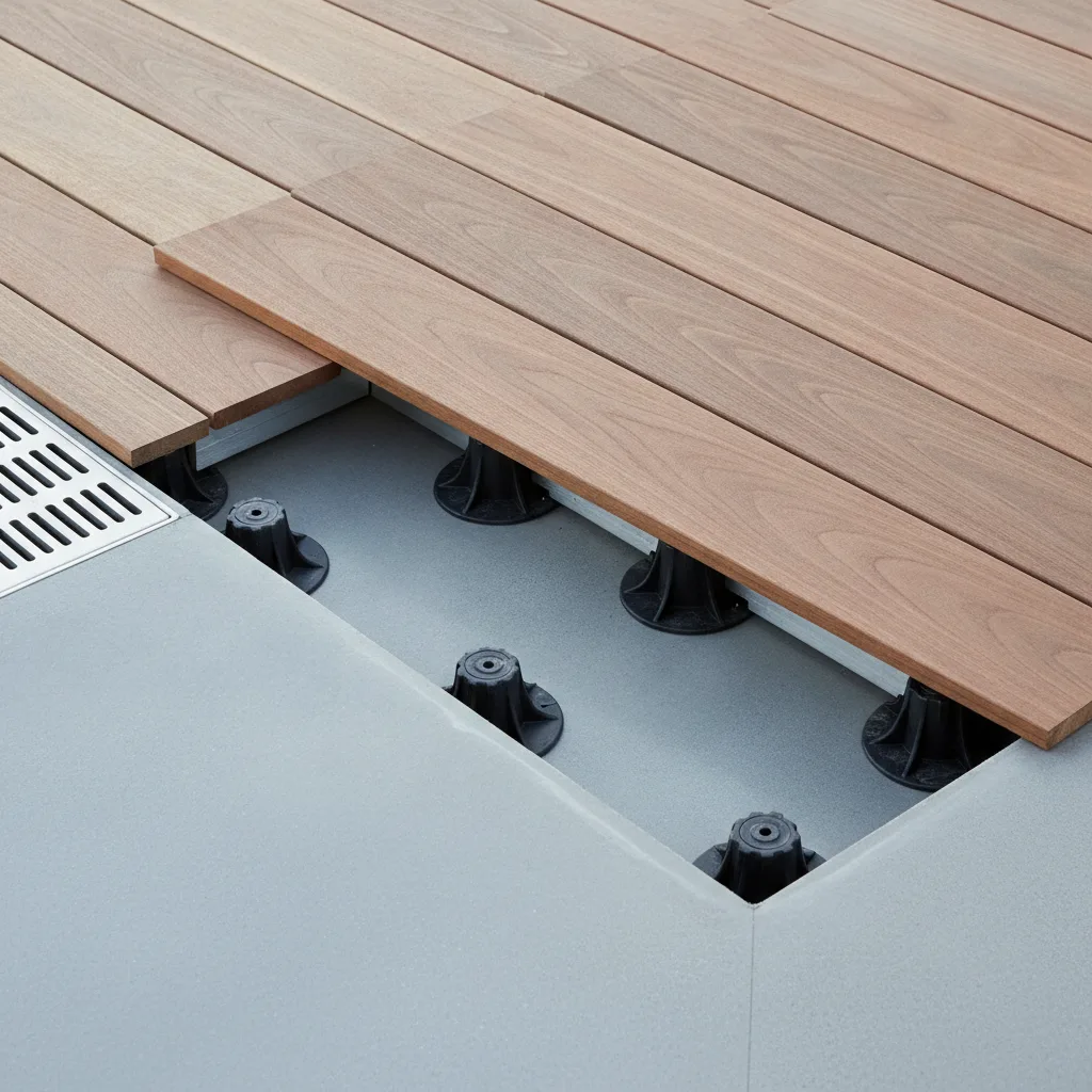 terrasse surélevée jardin